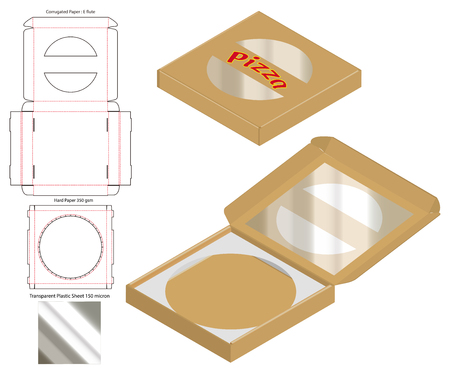 Box packaging die cut template design. 3d mock-upのイラスト素材