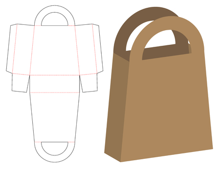 Box packaging die cut template design. 3d mock-upのイラスト素材