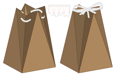 Box packaging die cut template design. 3d mock-upのイラスト素材
