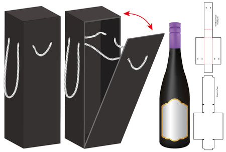 Box packaging die cut template design. 3d mock-upのイラスト素材