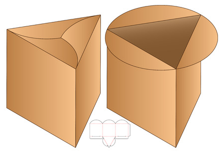 Box packaging die cut template design. 3d mock-upのイラスト素材