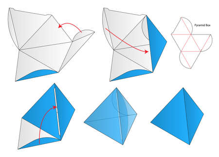 Box packaging die cut template design. 3d mock-upのイラスト素材