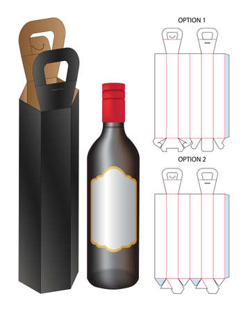 Box packaging die cut template design. 3d mock-upのイラスト素材