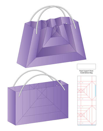Box packaging die cut template design. 3d mock-upのイラスト素材