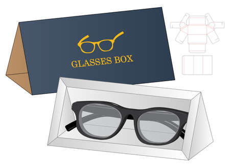 Box packaging die cut template design. 3d mock-upのイラスト素材