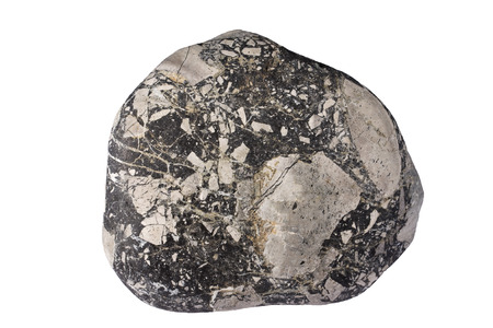 Brecciated chert in basaltic matrix
