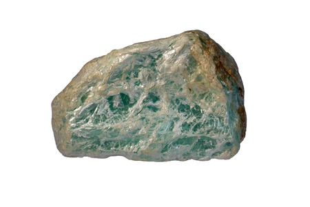 Natural talc (mineral) in a talc schist. Width of sample is 7 cm.の写真素材