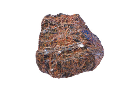Rutile (TiO2) is an important ore mineral of titanium. Width of sample is 5 cm.の写真素材