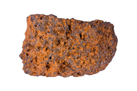 Limonite is a mixture of several iron-bearing minerals, mostly goethite. Width of sample is 8 cm.の写真素材