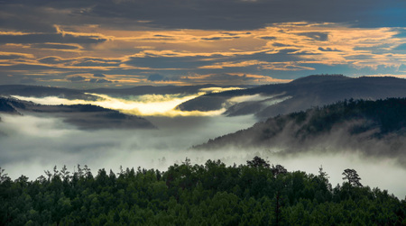 Nature scenery view of mountain and skyの写真素材
