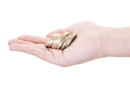 handful of coinsの写真素材