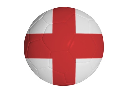 English flag graphic on soccer ball isolated on whiteの写真素材