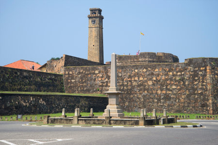 GALLE, SRI LANKA - MARCH 22, 2015: The walls of the fortress of Galle, a sunny dayのeditorial素材