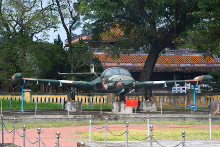 HUE, VIETNAM - JANUARY 08, 2016: The Cessna A-37 Dragonfly in Hueのeditorial素材