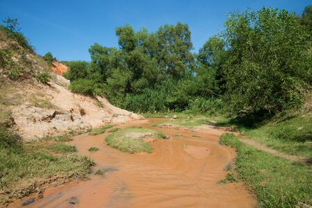 Sunny day on the creek Fairies. The surroundings of Phan Thiet, Vietnamの写真素材