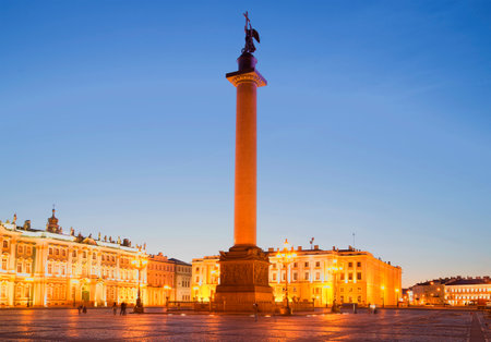 White night at the Palace square. Saint Petersburg, Russiaのeditorial素材