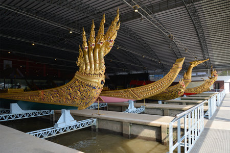 BANGKOK, THAILAND - DECEMBER 12, 2016: In the Museum of the Royal bargesのeditorial素材