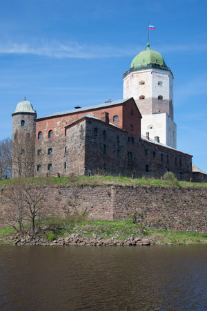 Vyborg castle. Sunny spring day. Russiaのeditorial素材