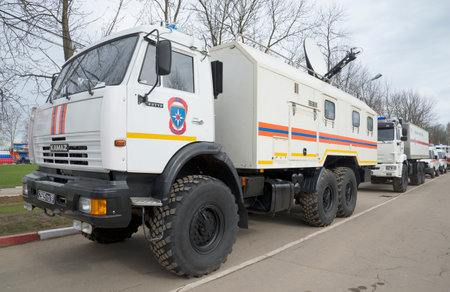 SAINT PETERSBURG, RUSSIA - MAY 05, 2015: Car MES on the basis of KAMAZ-43118のeditorial素材