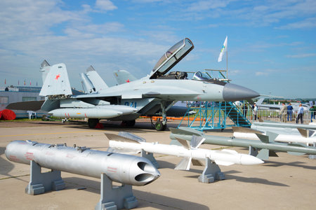ZHUKOVSKY, RUSSIA - JULY 20, 2017: The Russian deck multi-purpose fighter of the fourth generation...