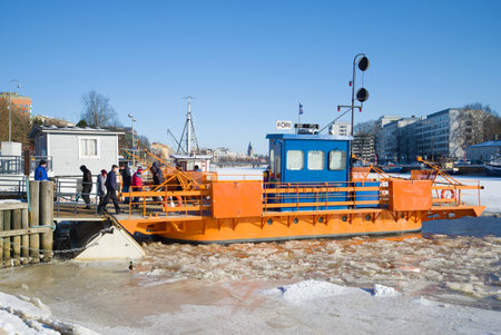 TURKU, FINLAND - FEBRUARY 23, 2018: Passenger Ferryのeditorial素材