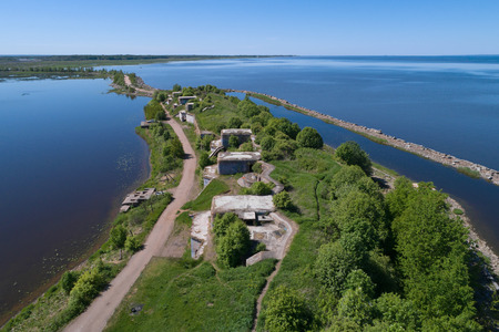 A view from the height of the artillery positions of the 1st Northern Battery (1st Northern Fort) on...