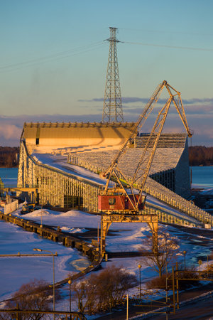 KOTKA, FINLAND - MARCH 10, 2019: The building of the sea centerのeditorial素材