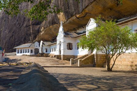 At the ancient Buddhist cave temple Rangiri Dambulu Raja Maha Viharaya (Golden Temple). Dambulla, Sri Lankaの写真素材