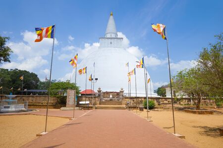 Ancient Mirisaveti Stupa on a sunny day. Anuradhapura, Sri Lankaの写真素材