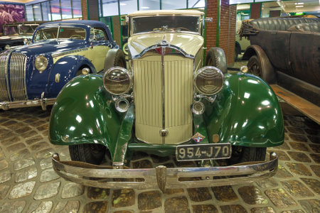 ARKHANGELSKOE, RUSSIA - AUGUST 26, 2020: Retro car Packard Eight close up. Front view. Vadim Zadorozhny Museum of Technologyのeditorial素材