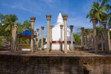 Ambasthala Dagoba - ancient Buddhist temple on the Mango plateau. Mihintale, Sri Lanka