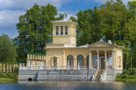 PETRODVORETS, RUSSIA - MAY 29, 2021: Tsaritsyn pavilion close-up on a sunny May day. Peterhofのeditorial素材