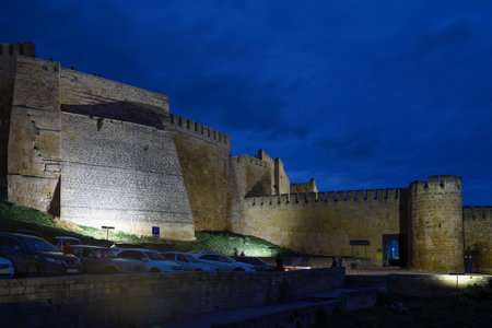 DERBENT, RUSSIA - SEPTEMBER 27, 2021: Evening at the ancient fortress of Naryn-Kala