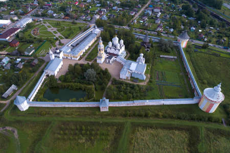 Above the ancient Spaso-Prilutsky Dimitriev Monastery on a August day (shot from a quadrocopter)....