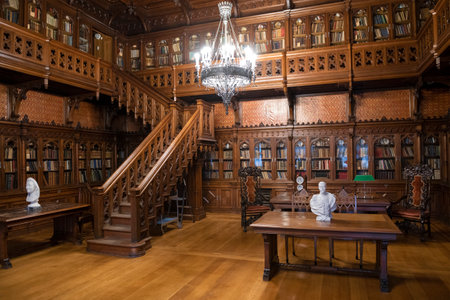 ST. PETERSBURG, RUSSIA - FEBRUARY 17, 2022: Interior of the personal library of the Russian Emperor Nicholas II. Winter Palace, Hermitageのeditorial素材
