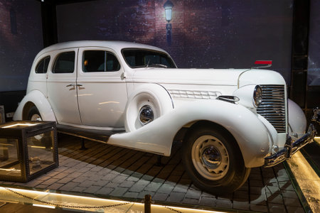 MOSCOW, RUSSIA - AUGUST 17, 2022: Soviet car ZiS-101A 1941 of release. This car served the top...