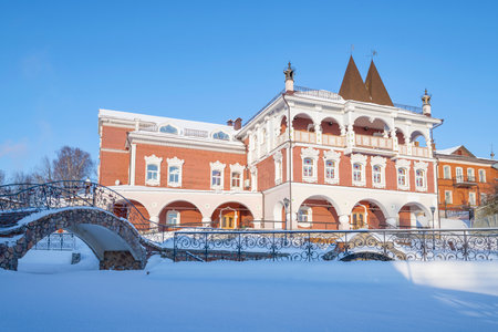 MYSHKIN, RUSSIA - JANUARY 07, 2023: View of the building of the Mouse Palace tourist entertainment complex on a January afternoonのeditorial素材