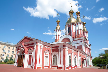 The ancient church of John the Baptist in the Kazansky Bogorodichny Monastery on a sunny June day....