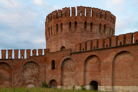 SMOLENSK, RUSSIA - JULY 12, 2024: The ancient tower "Eagle" of the Smolensk fortress on a July dayのeditorial素材