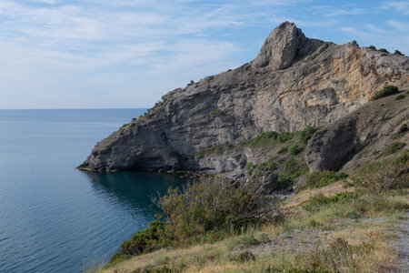 Kapchik cape on a sunny May morning. Crimeaの写真素材