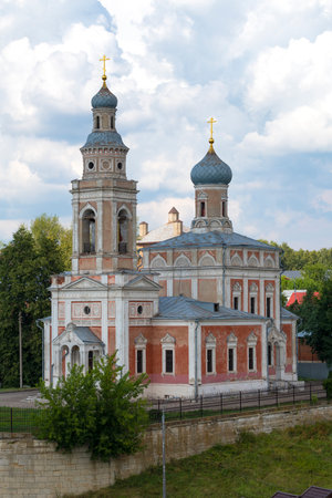 The ancient Church of the Assumption of the Blessed Virgin Mary on a July day. Serpukhov. Moscow Region, Russiaの写真素材