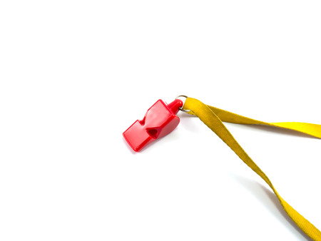 whistle on white background