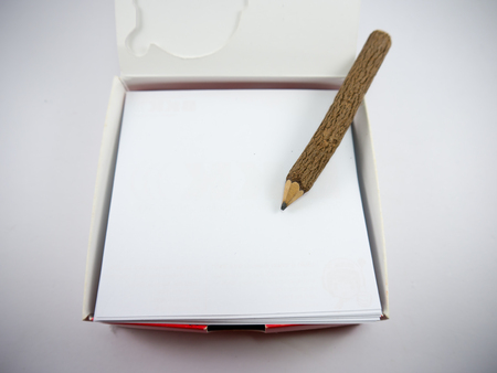 wood pencil  on white backgroundの写真素材