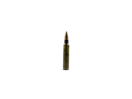 rifle bullet on white background