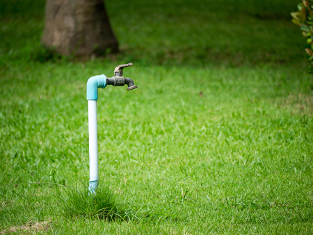 faucet in public parkの写真素材