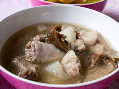 Winter Melon Soup with pork and Shiitake mushroom,thai style foodの写真素材