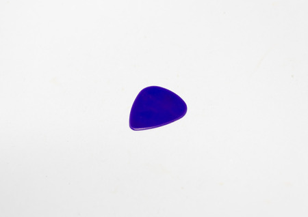 pick guitar blue color isolate on white backgroundの写真素材
