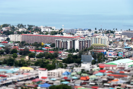 Huahin city Thailand  Miniature Effect Sceneのeditorial素材