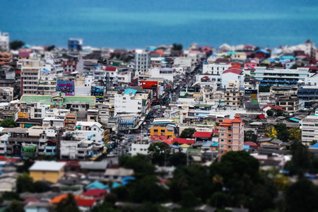 Huahin city Thailand  Miniature Effect Sceneのeditorial素材