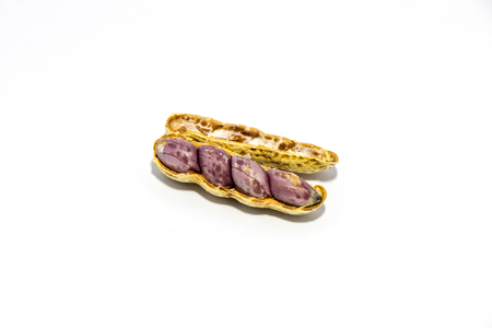 boiled peanuts on white background